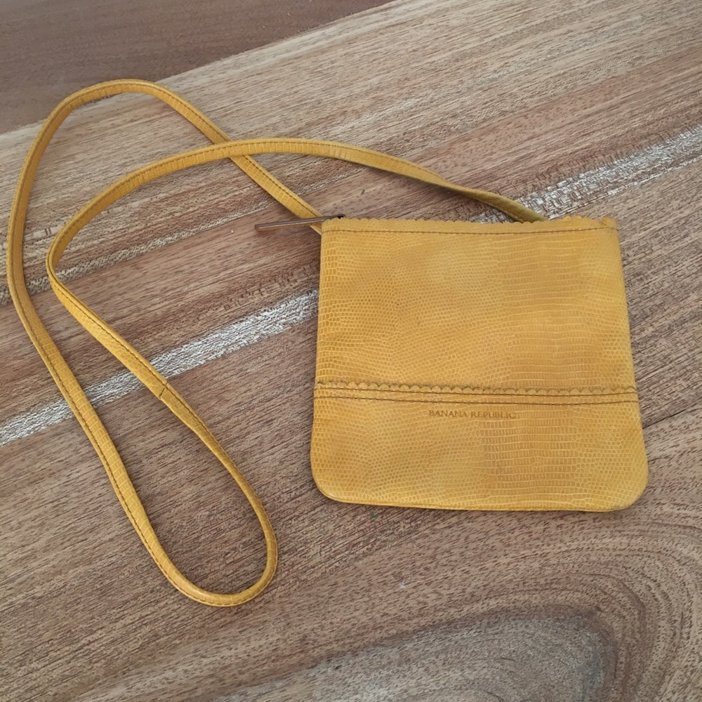 Banana Republic Faux Croc Leather Crossbody